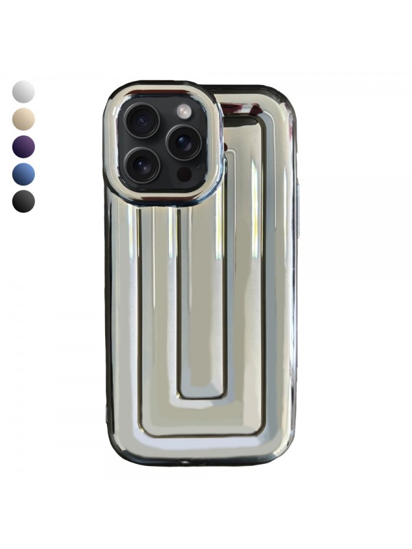 iPhone 15 Pro Rudra Seri Labirent Desen 3D Metalik Silikon Kapak…
