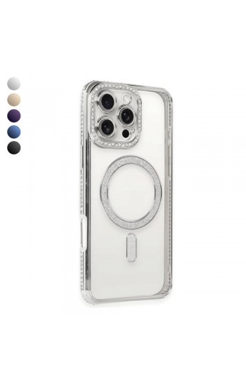 iPhone 16 Pro Kılıf Joke Seri Magsafe Özellikli Taşlı Simli Silikon K…