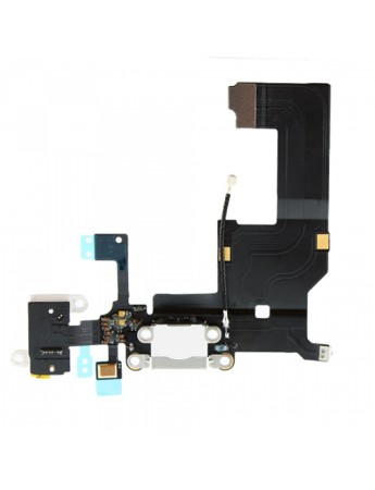 iPhone 5 Şarj Soketi Kulaklık Soketi Mikrofon Filmli Orijinal - Beyaz