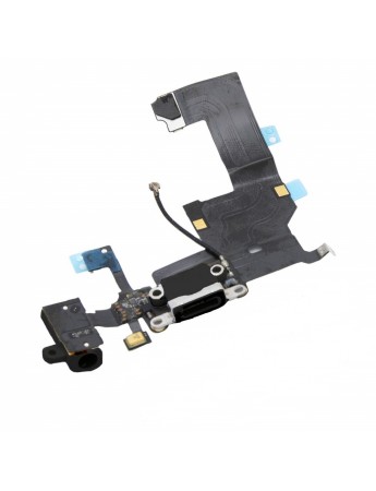 iPhone 5 Şarj Soketi Kulaklık Soketi Mikrofon Filmli Orijinal - Siyah