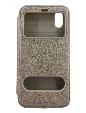 iPhone X/XS Gizli Mıknatıslı Pencereli Magnum Kılıf Gold