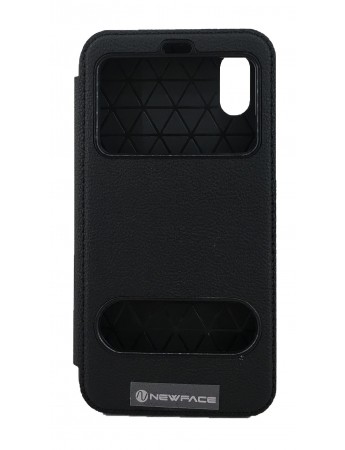 iPhone X/XS Gizli Mıknatıslı Pencereli Magnum Kılıf Siyah