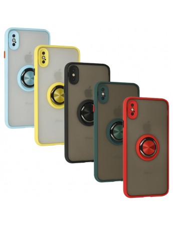 iPhone X / XS Kılıf Montrea Ring Yüzük Stantlı Kapak