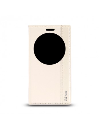 LG G4 Beat Gizli Mıknatıslı Pencereli Magnum Kılıf Beyaz