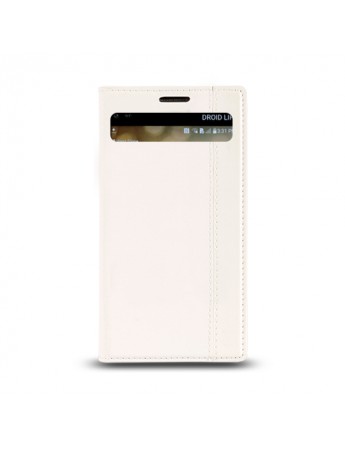 LG V10 Gizli Mıknatıslı Pencereli Magnum Kılıf Beyaz