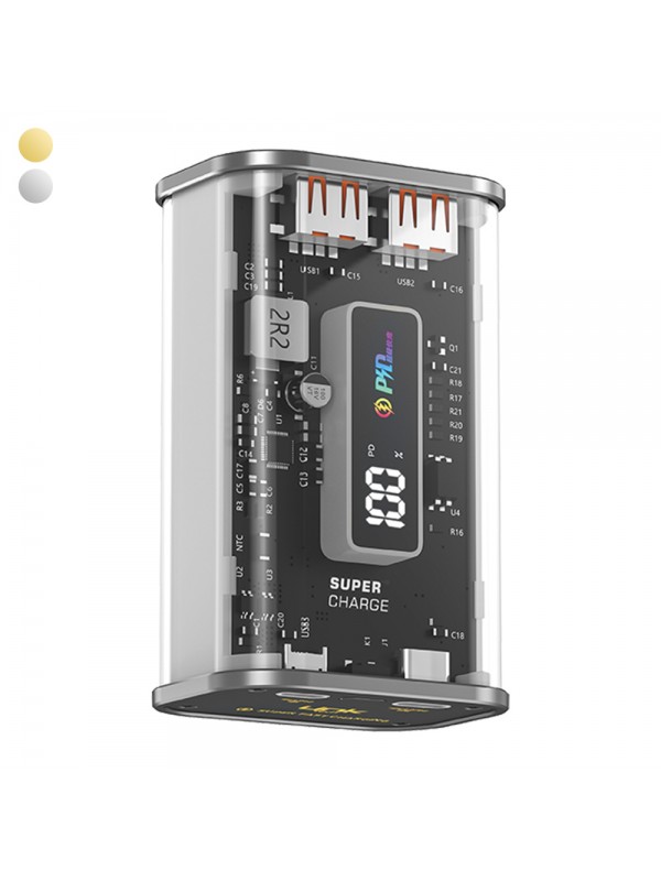 LinkTech C122 10000 mAh PD 22.5W Şeffaf Tasarım Powerbank…