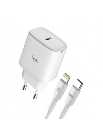 LinkTech C313 30W PD GaN3 Type-C to Lightning Kablolu Şarj Aleti Set