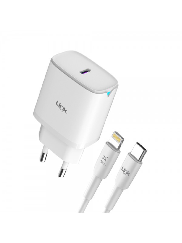 LinkTech C313 30W PD GaN3 Type-C to Lightning Kablolu Şarj Aleti Set…