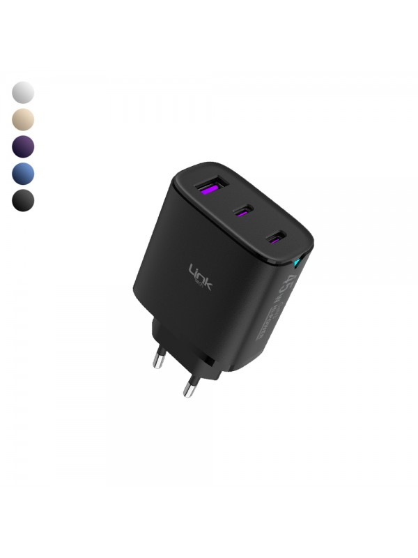 LinkTech C317 45W PD 3.0 QC4.0 2X PD+USB Şarj Adaptörü…
