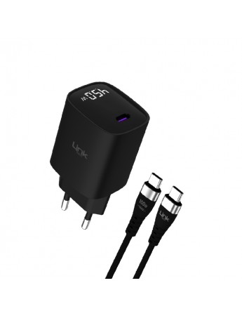 LinkTech G850 Premium 45W QC4.0 GaN Type-C Kablolu Şarj Aleti Set