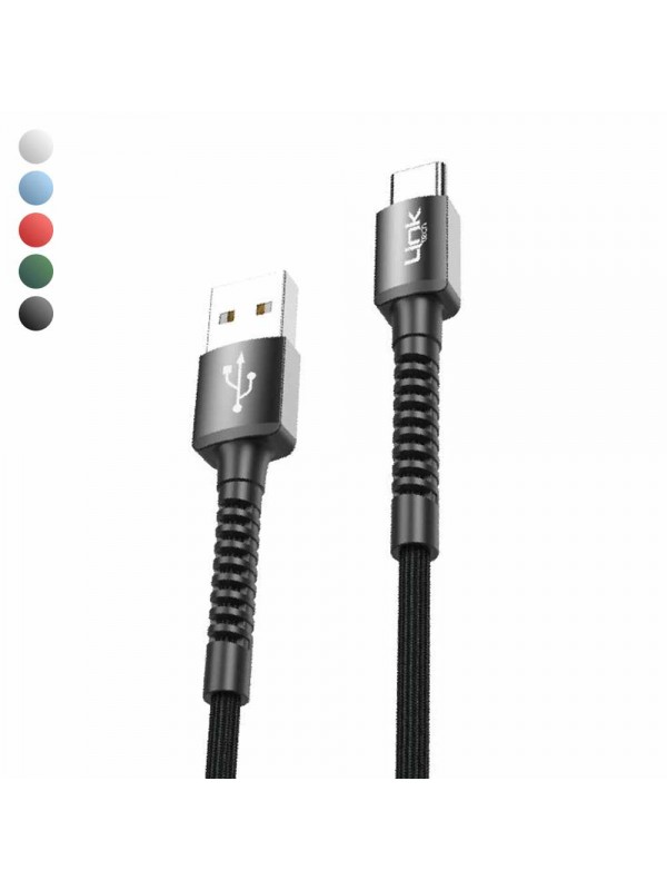 LinkTech K552 Type-C USB Metal Başlı Data/Şarj Kablosu 3A 1mt…