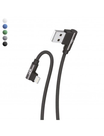 Linktech K593 Safe iPh Lightning 90 Derece Data/Şarj Kablosu 3A 1.5mt