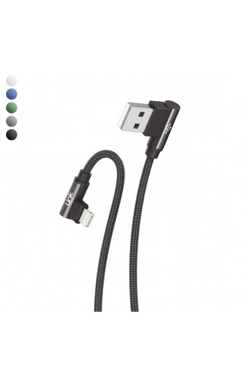 Linktech K593 Safe iPh Lightning 90 Derece Data/Şarj Kablosu 3A 1.5mt…
