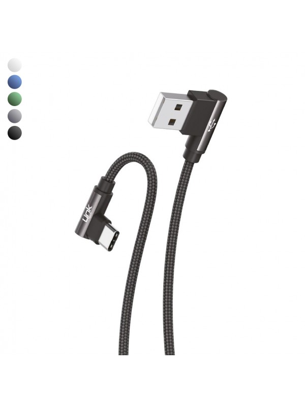 Linktech K594 Safe Type-C - USB 90 Derece Data/Şarj Kablosu 3A 1.5mt…