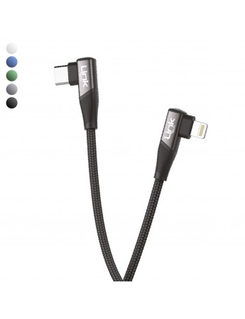 Linktech K596 27W Type-C - Lightning 90 Derece Data/Şarj Kablosu 1.5mt