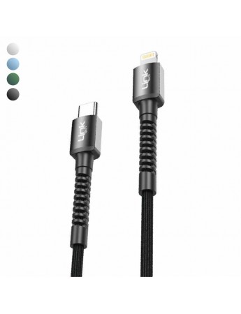 LinkTech K599 Type-C/Lightning Data/Şarj Kablosu PD 27W 3A 1mt