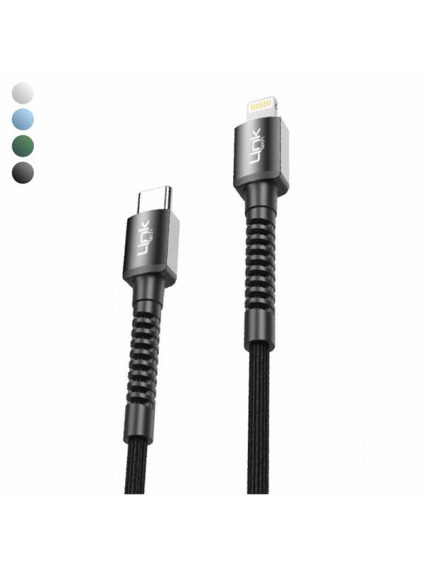 LinkTech K599 Type-C/Lightning Data/Şarj Kablosu PD 27W 3A 1mt…