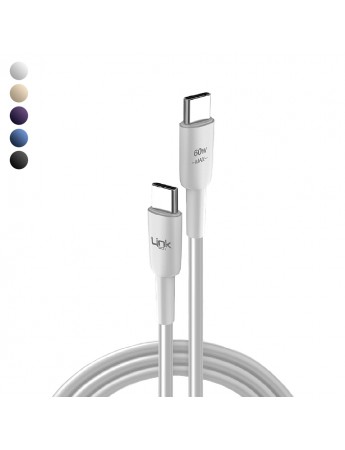 Linktech K622 60W PD Type-C to Type-C 30cm Şarj Kablosu