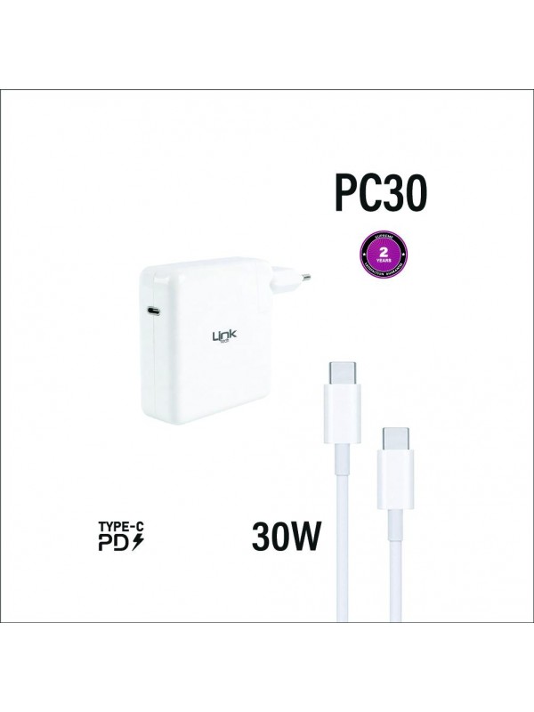 LinkTech PC30 Safe USB-C PD 30W Type-C Çıkışlı Kablolu Set Şarj …