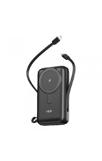 LinkTech WP28 Premium 20000 mAh 15W Kablosuz Şarj Powerbank…