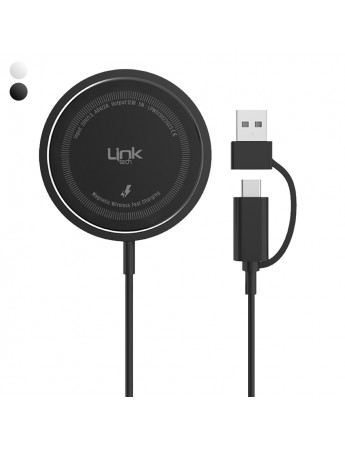 LinkTech W513 15W Hızlı Şarj Destekli Kablosuz Şarj Cihazı Charger Pad
