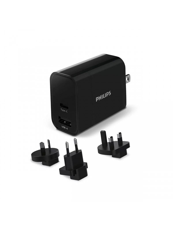 Philips DLP2621T 30W USB-A + Type-C Şarj Adaptörü Siyah…