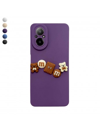 Realme 12 Lite Kılıf 3D M Bear Kamera Korumalı Silikon Kapak