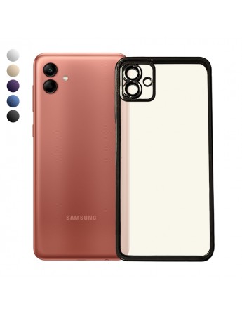 Samsung Galaxy A04 Kılıf Razer Lens Çerçeveli Silikon Kapak