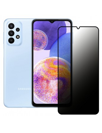Samsung Galaxy A23 Hayalet Privacy Gizli Cam Ekran Koruyucu Siyah