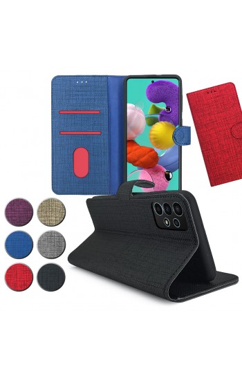 Samsung Galaxy A53 5G Kılıf FitCase Fabric Kapaklı Cüzdanlı…