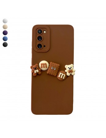 Samsung Galaxy S20 Kılıf 3D M Bear Kamera Korumalı Silikon Kapak