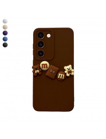 Samsung Galaxy S23 Kılıf 3D M Bear Kamera Korumalı Silikon Kapak