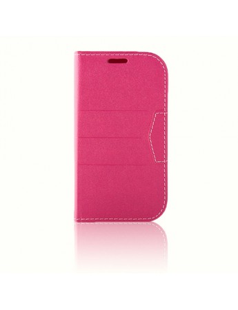 Samsung Galaxy S4 (I9500) Dikişli ve Gizli Mıknatıslı Tiger Kılıf Pembe