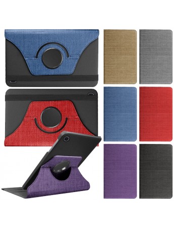 Samsung Galaxy Tab A T510/T515/T517 Kılıf Fabric 360 Derece Döner Standlı