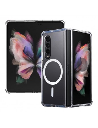 Samsung Galaxy Z Fold3 Kılıf Magsafe Özellikli Şeffaf Silikon Kapak