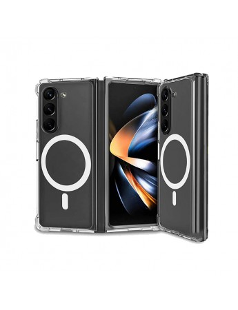 Samsung Galaxy Z Fold4 Kılıf Magsafe Özellikli Şeffaf Silikon Kapak
