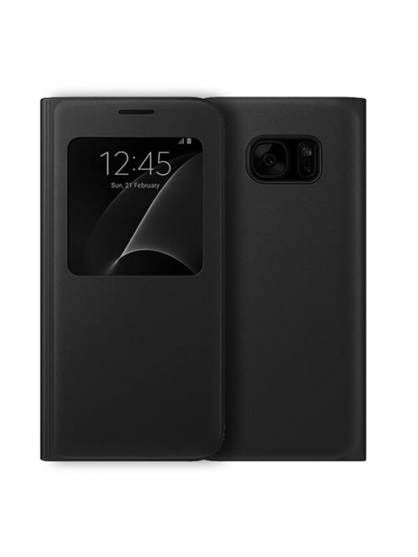 Samsung S7 Yan Kapaklı Flip Wallet Kılıf Siyah…
