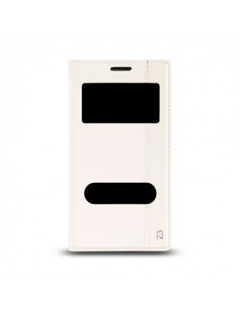 Sony Xperia Z3 Compact Gizli Mıknatıslı Pencereli Magnum Kılıf Beyaz
