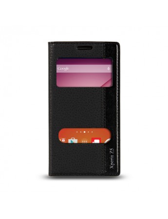 Sony Xperia Z4 Gizli Mıknatıslı Pencereli Magnum Kılıf Siyah