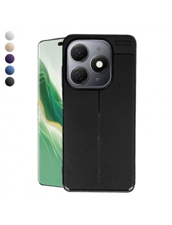 Tecno Spark 20 Kılıf Auto Focus Deri Desen Silikon Arka Kapak