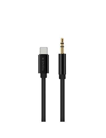 Tonex AX-04 Type-C to 3.5mm Aux Audio Ses Kablosu Siyah