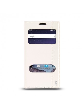 Turkcell T60 Gizli Mıknatıslı Pencereli Magnum Kılıf Beyaz