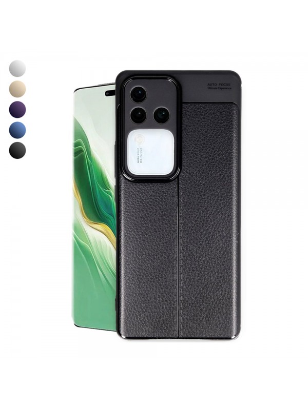 Vivo V30 5G Kılıf Auto Focus Deri Desen Silikon Arka Kapak
