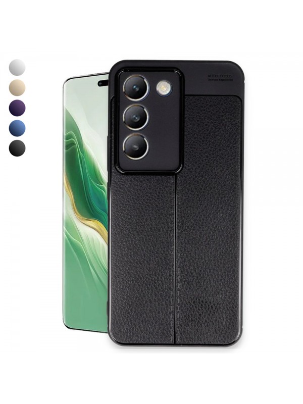 Vivo V30 Lite 4G Kılıf Auto Focus Deri Desen Silikon Arka Kapak