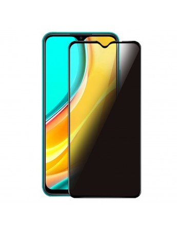 Xiaomi Redmi 9C Hayalet Privacy Gizli Cam Ekran Koruyucu Siyah