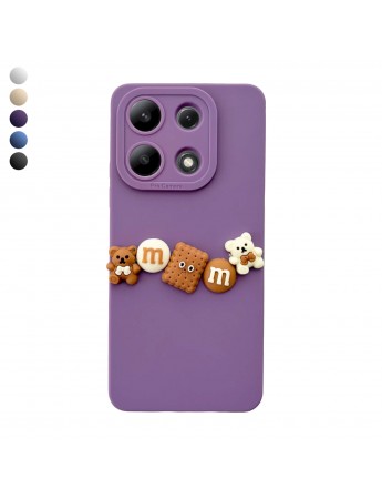 Xiaomi Redmi Note 13 4G Kılıf 3D M Bear Kamera Korumalı Silikon Kapak