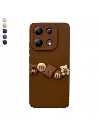Xiaomi Redmi Note 13 Pro 4G Kılıf 3D M Bear Kamera Korumalı Silikon Kapak