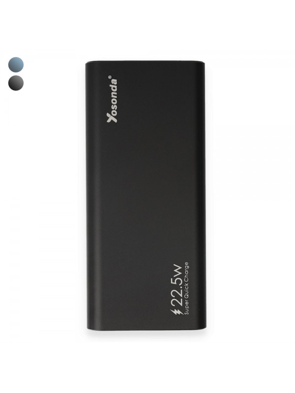 Yosonda A51 22.5W 20000 mAh QC3.0 Led Ekranlı Powerbank…